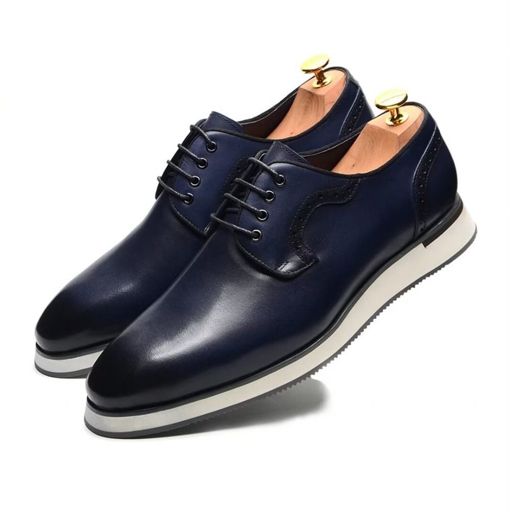 Chaussures Formelles Pour Hommes Robe Urbaine Élégante À Lacets Élégance - Bleu