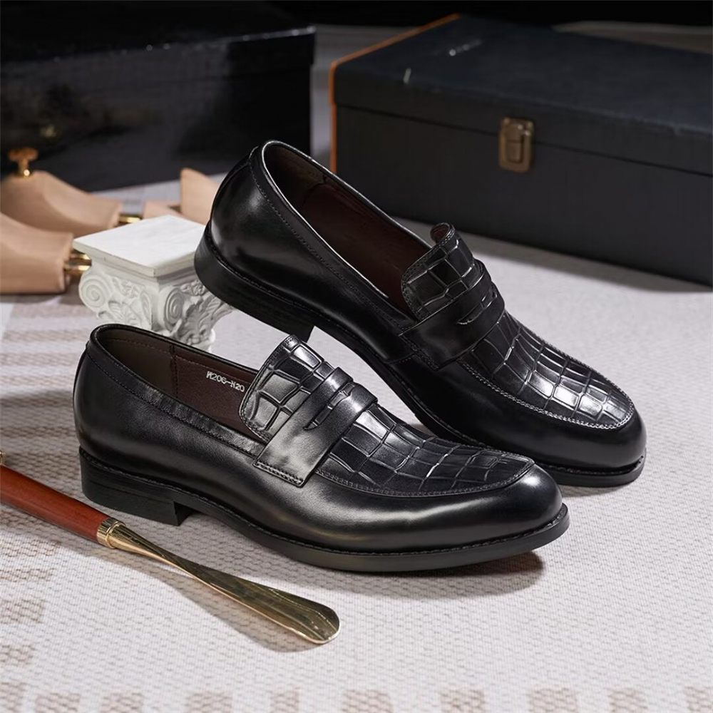 Chaussures Formelles Pour Hommes Sartorial Splendor Habillées À Enfiler - Noir