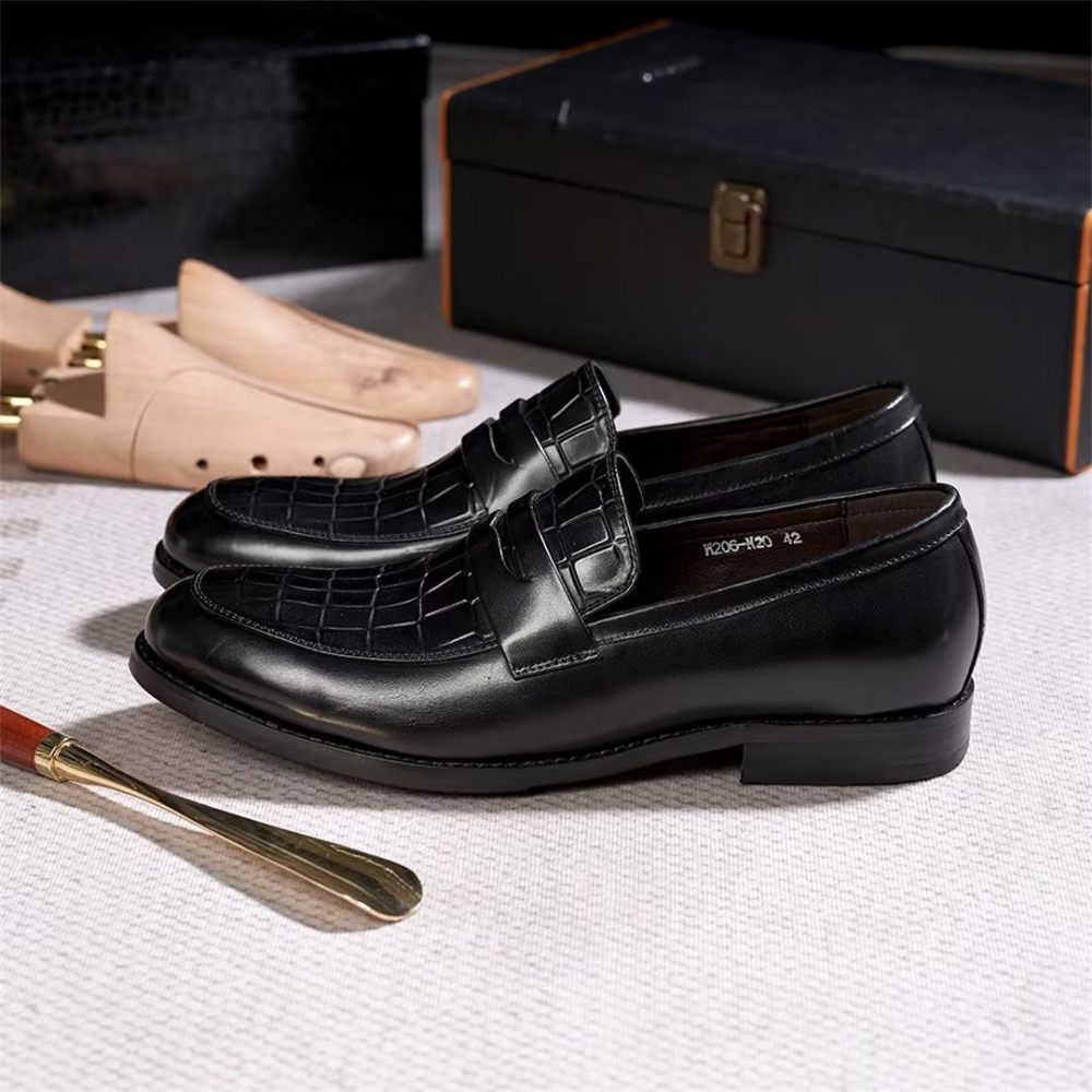 Chaussures Formelles Pour Hommes Sartorial Splendor Habillées À Enfiler - Noir