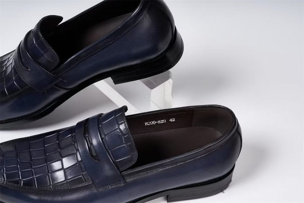 Chaussures Formelles Pour Hommes Sartorial Splendor Habillées À Enfiler - Bleu