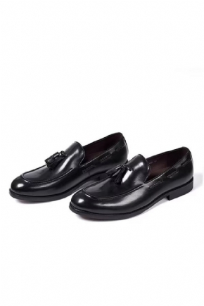 Chaussures Formelles Pour Hommes Sophisticated Allure Leather Slip-ons