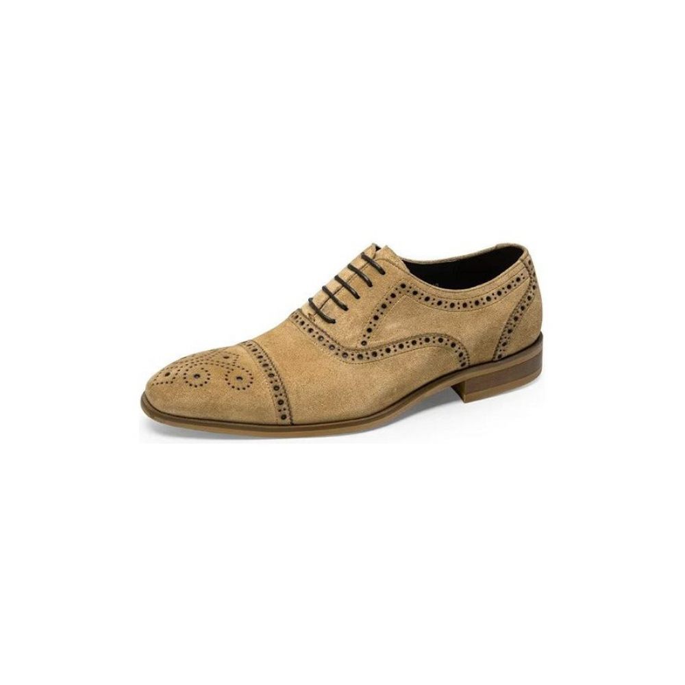 Chaussures Formelles Pour Hommes Texture Élégante Robe À Lacets Richelieus