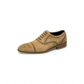 Chaussures Formelles Pour Hommes Texture Élégante Robe À Lacets Richelieus