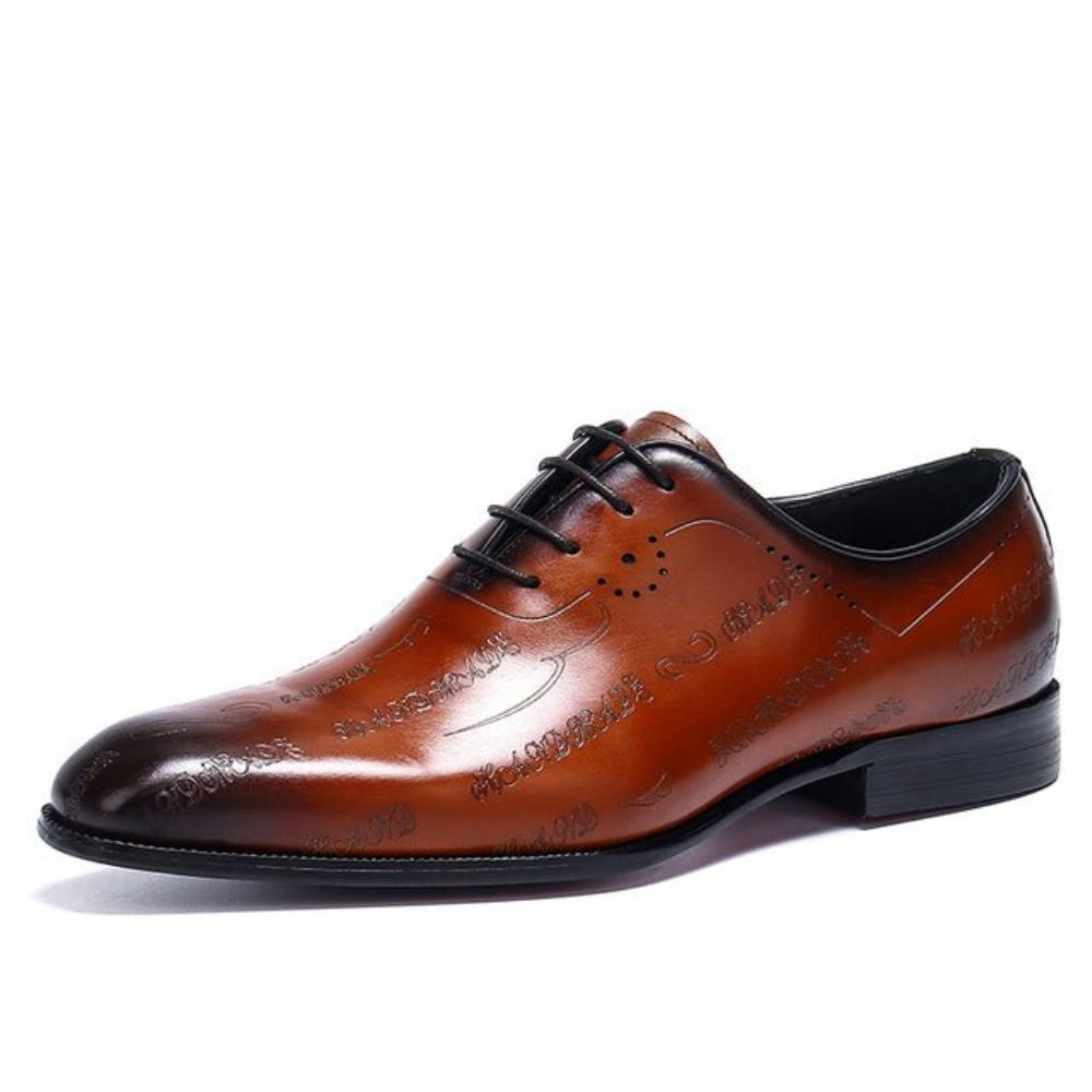 Chaussures Formelles Pour Hommes Wedding Bliss Talons Cuir - Marron