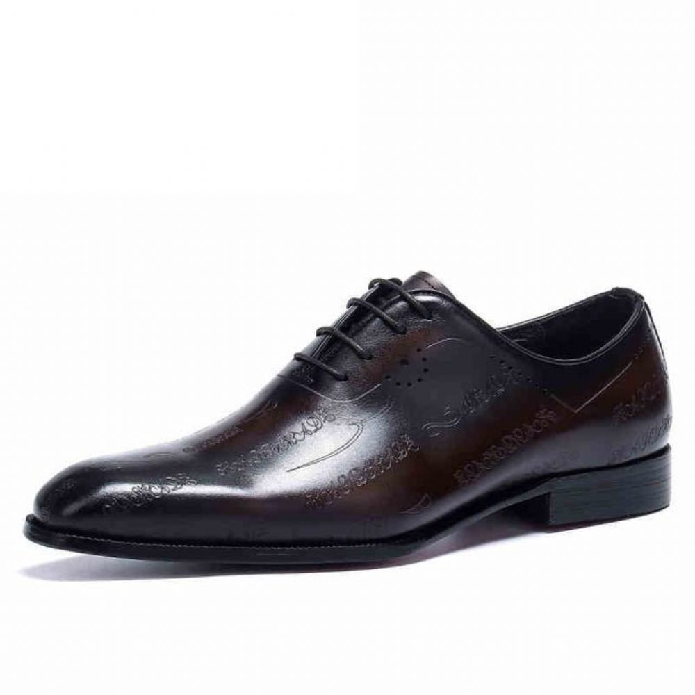 Chaussures Formelles Pour Hommes Wedding Bliss Talons Cuir - Café