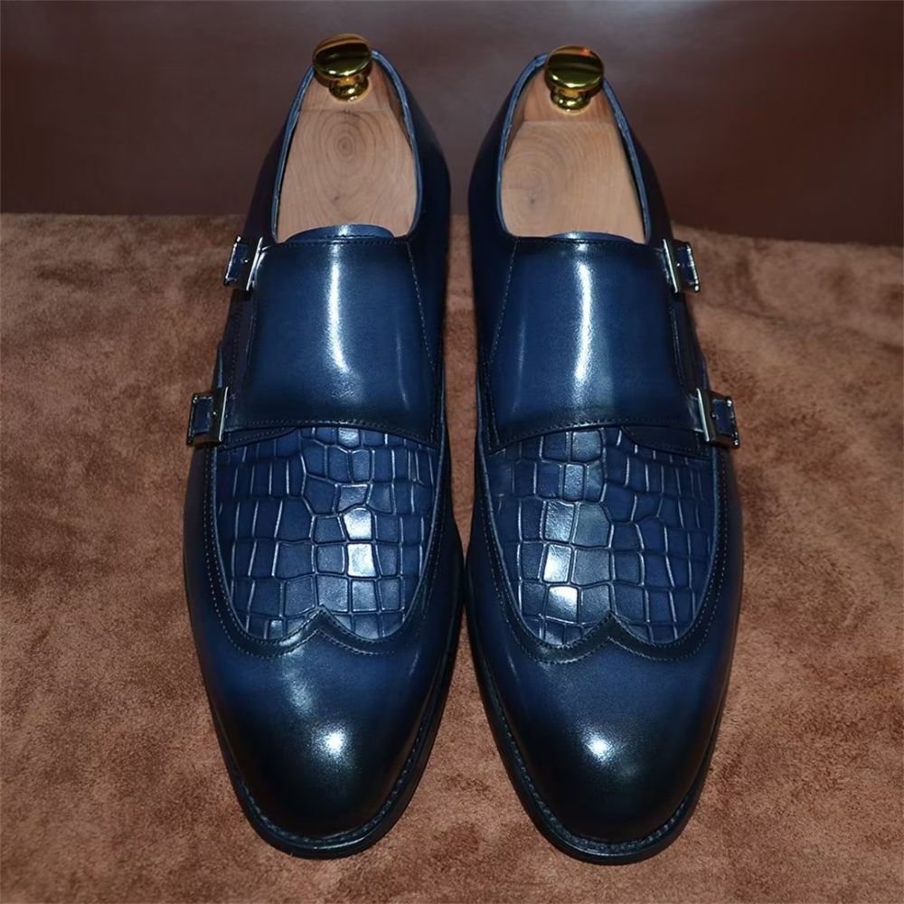 Chaussures Habillées À Boucles Et Breloques Pour Hommes - Bleu