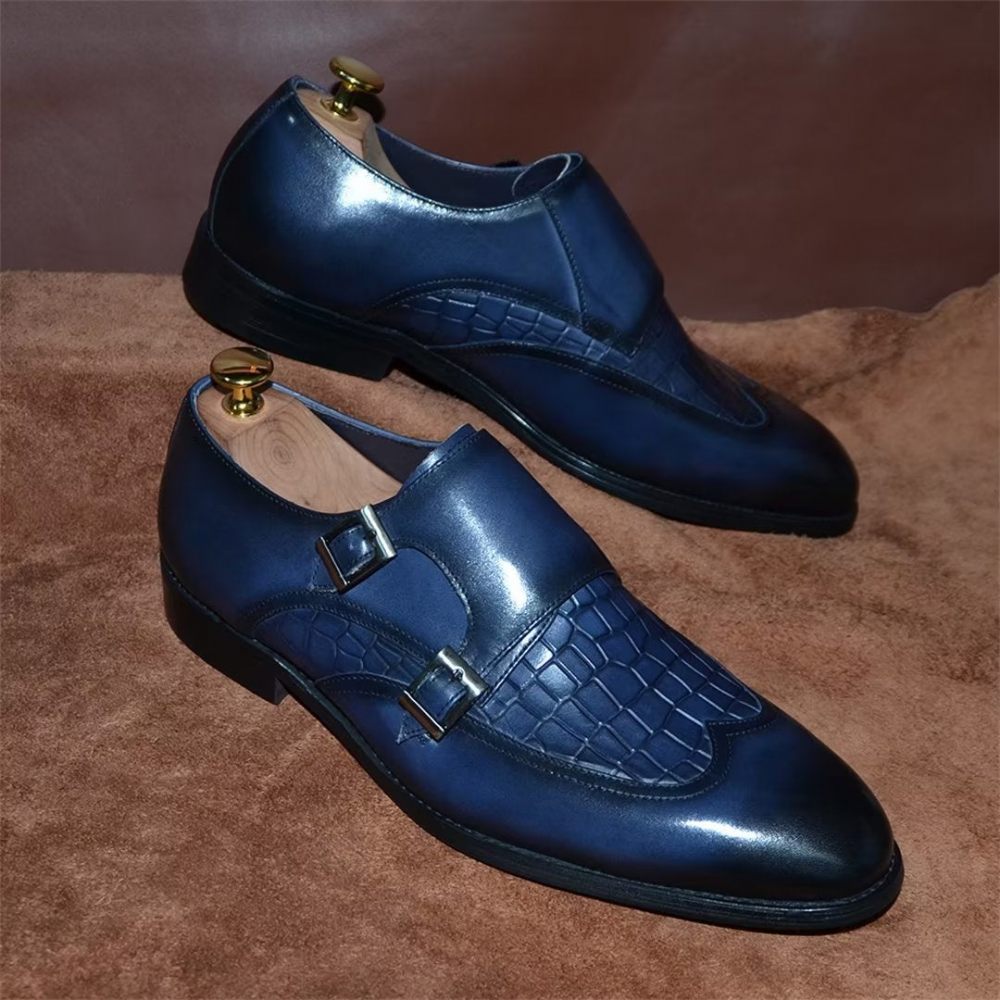 Chaussures Habillées À Boucles Et Breloques Pour Hommes - Bleu