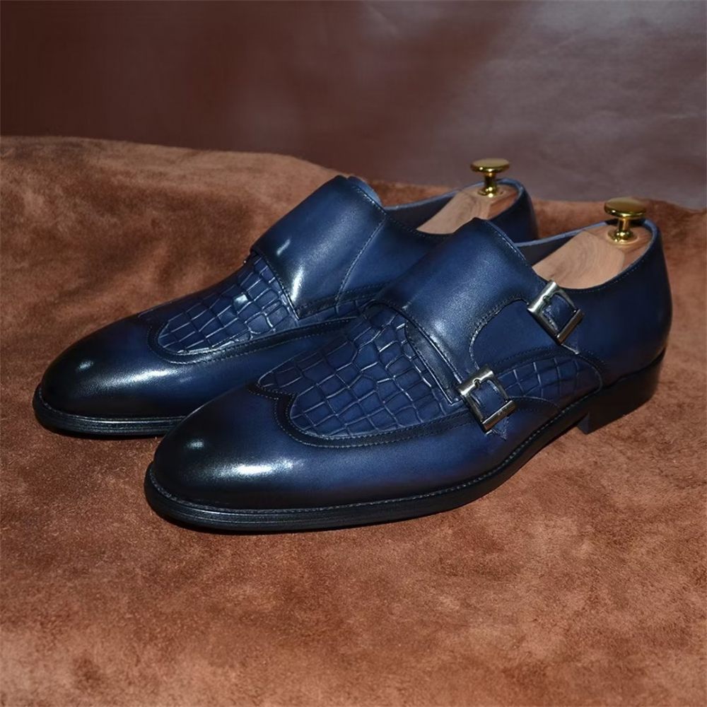 Chaussures Habillées À Boucles Et Breloques Pour Hommes - Bleu