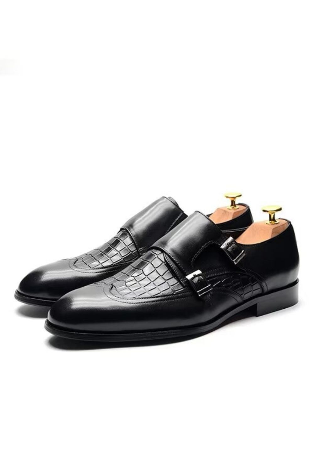 Chaussures Habillées À Boucles Et Breloques Pour Hommes - Noir