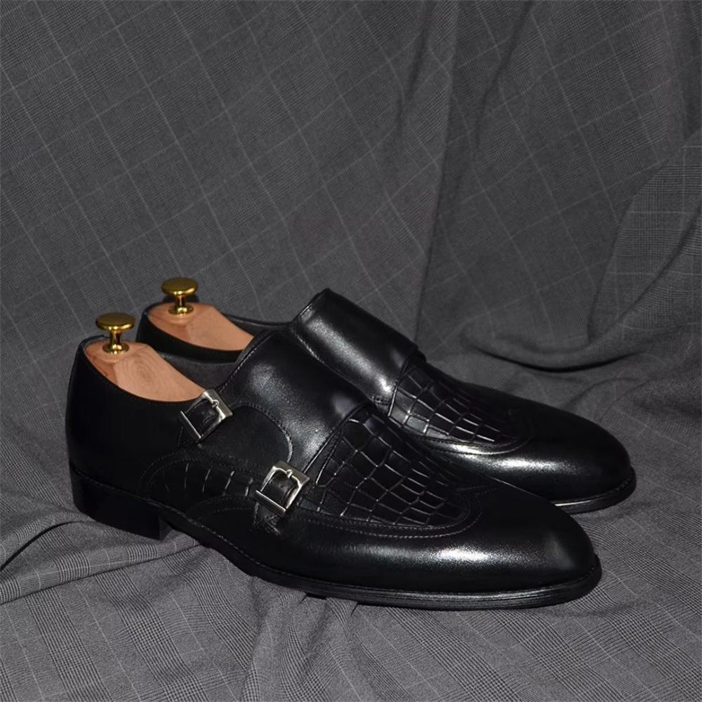 Chaussures Habillées À Boucles Et Breloques Pour Hommes - Noir