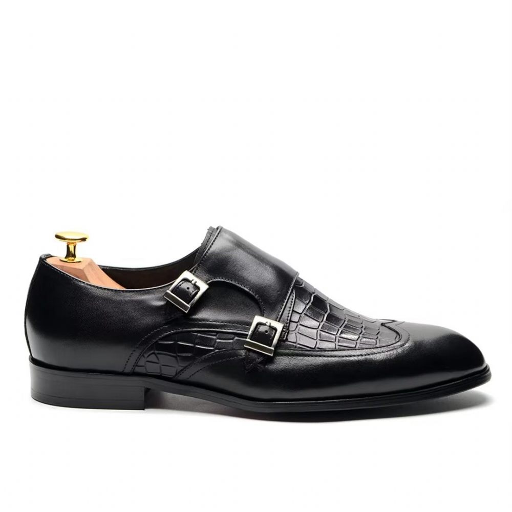 Chaussures Habillées À Boucles Et Breloques Pour Hommes - Noir