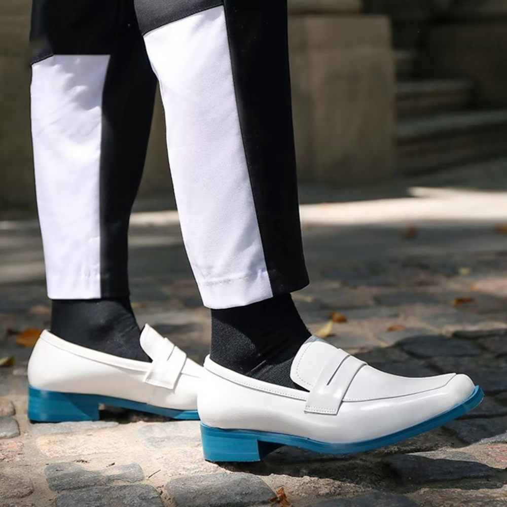 Chaussures Habillées À Bout Carré Pour Hommes - Blanc