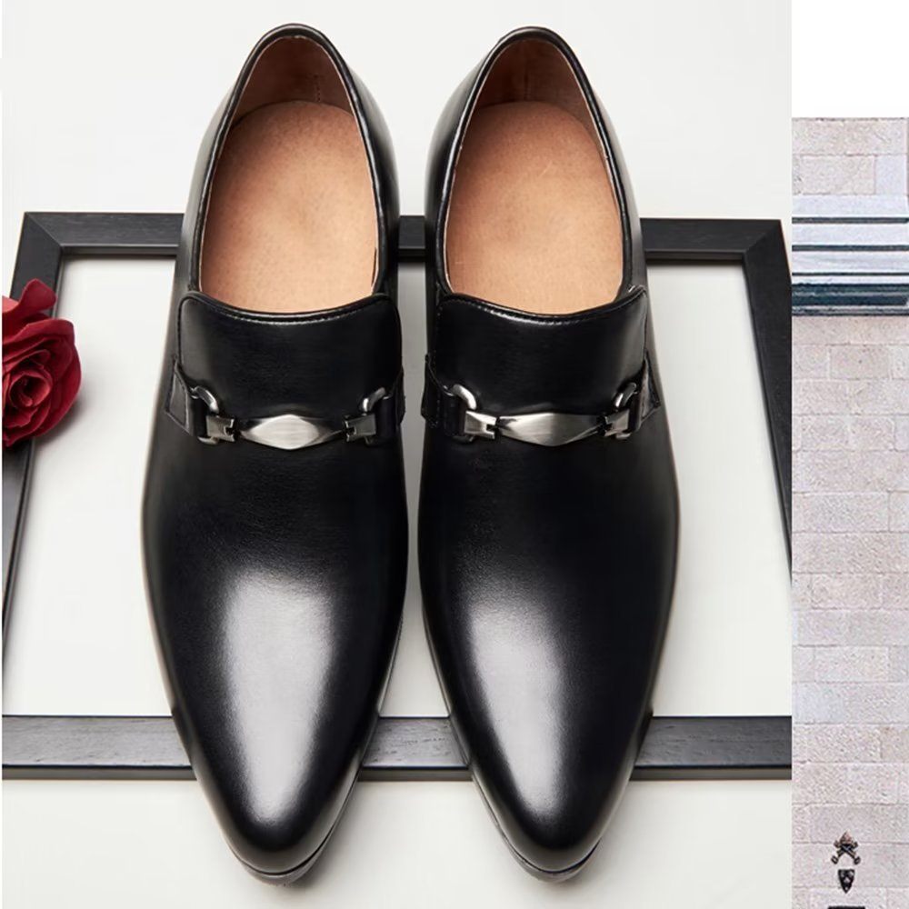 Chaussures Habillées À Bout Pointu Pour Hommes - Noir