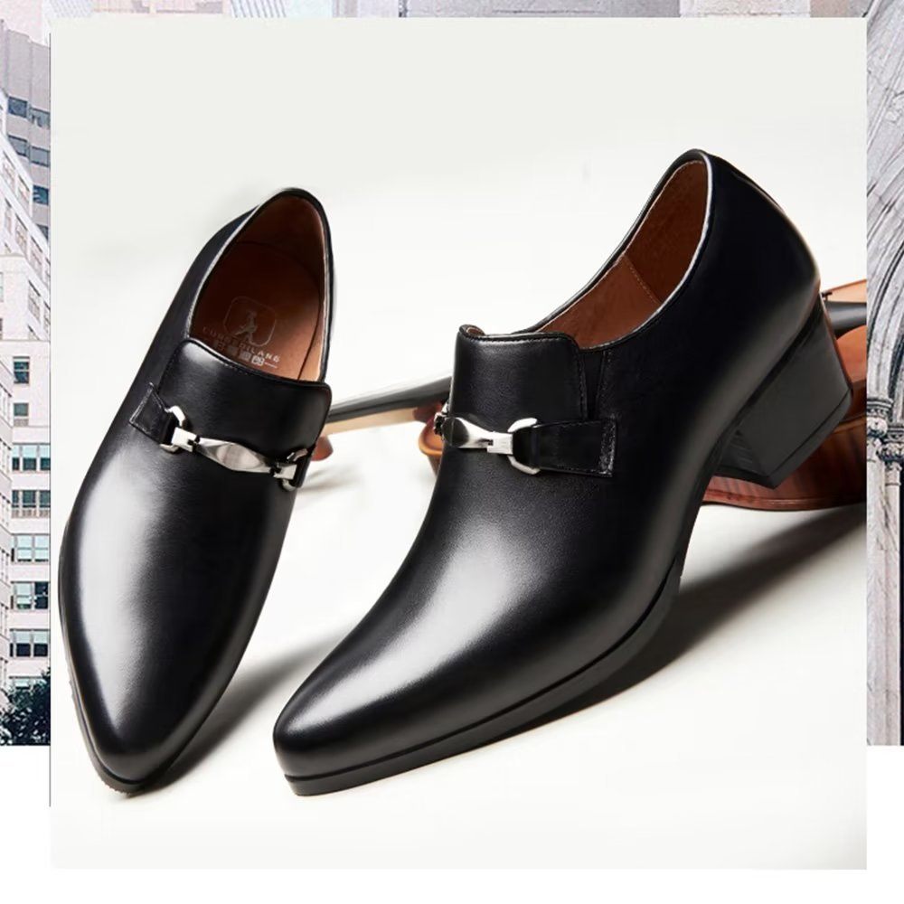 Chaussures Habillées À Bout Pointu Pour Hommes - Noir