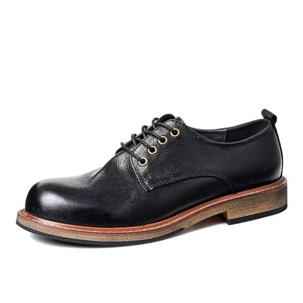 Chaussures Habillées Classiques À Bout Rond Pour Hommes - Noir