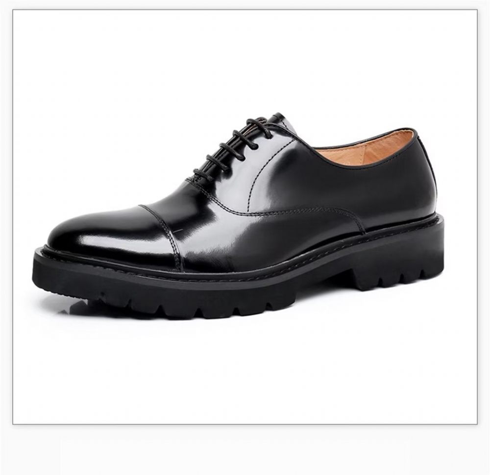 Chaussures Habillées Classiques Cuir Vache Pour Hommes - Noir