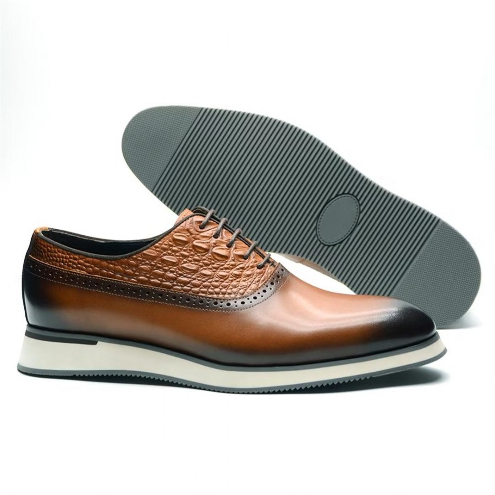 Chaussures Habillées Classiques À Lacets Pour Hommes - Marron