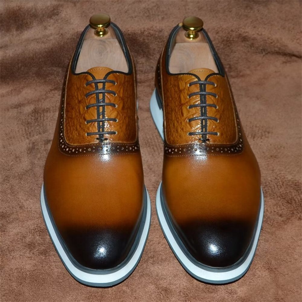 Chaussures Habillées Classiques À Lacets Pour Hommes - Marron