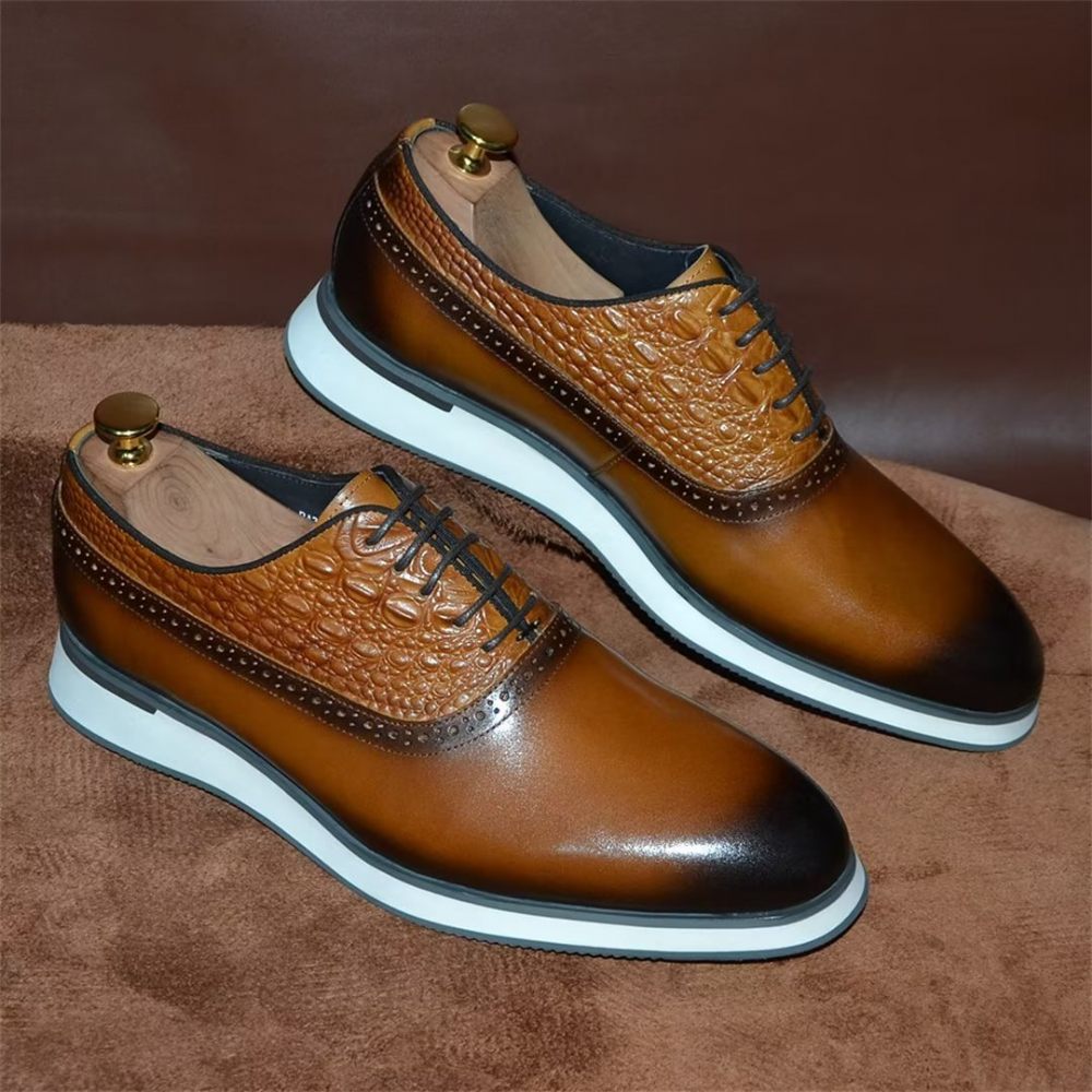 Chaussures Habillées Classiques À Lacets Pour Hommes - Marron