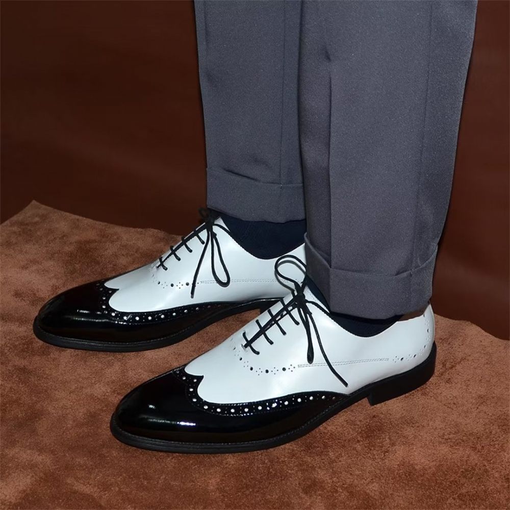 Chaussures Habillées Cuir Allure Intemporelles Pour Hommes - Blanc