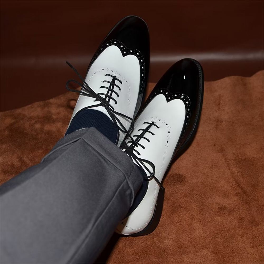 Chaussures Habillées Cuir Allure Intemporelles Pour Hommes - Blanc