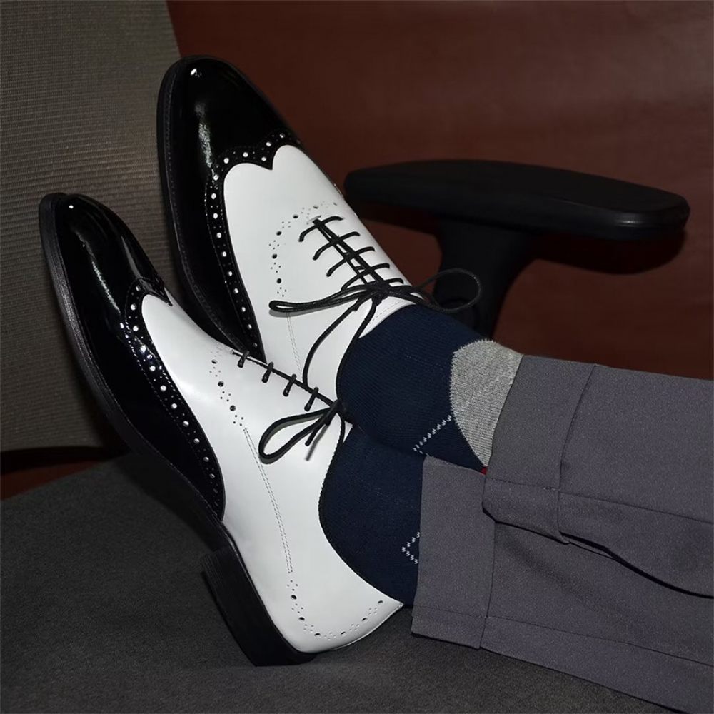 Chaussures Habillées Cuir Allure Intemporelles Pour Hommes - Blanc