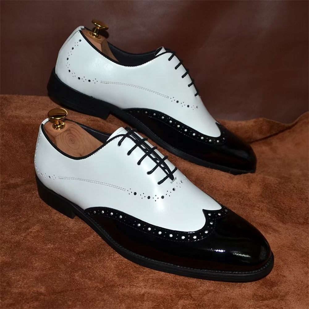 Chaussures Habillées Cuir Allure Intemporelles Pour Hommes - Blanc