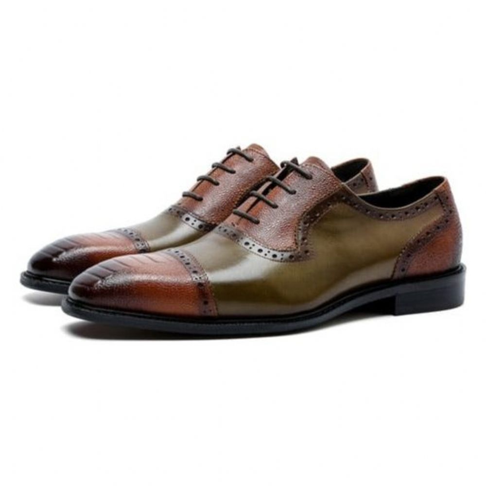 Chaussures Habillées Cuir À Bout Pointu Pour Hommes - Marron