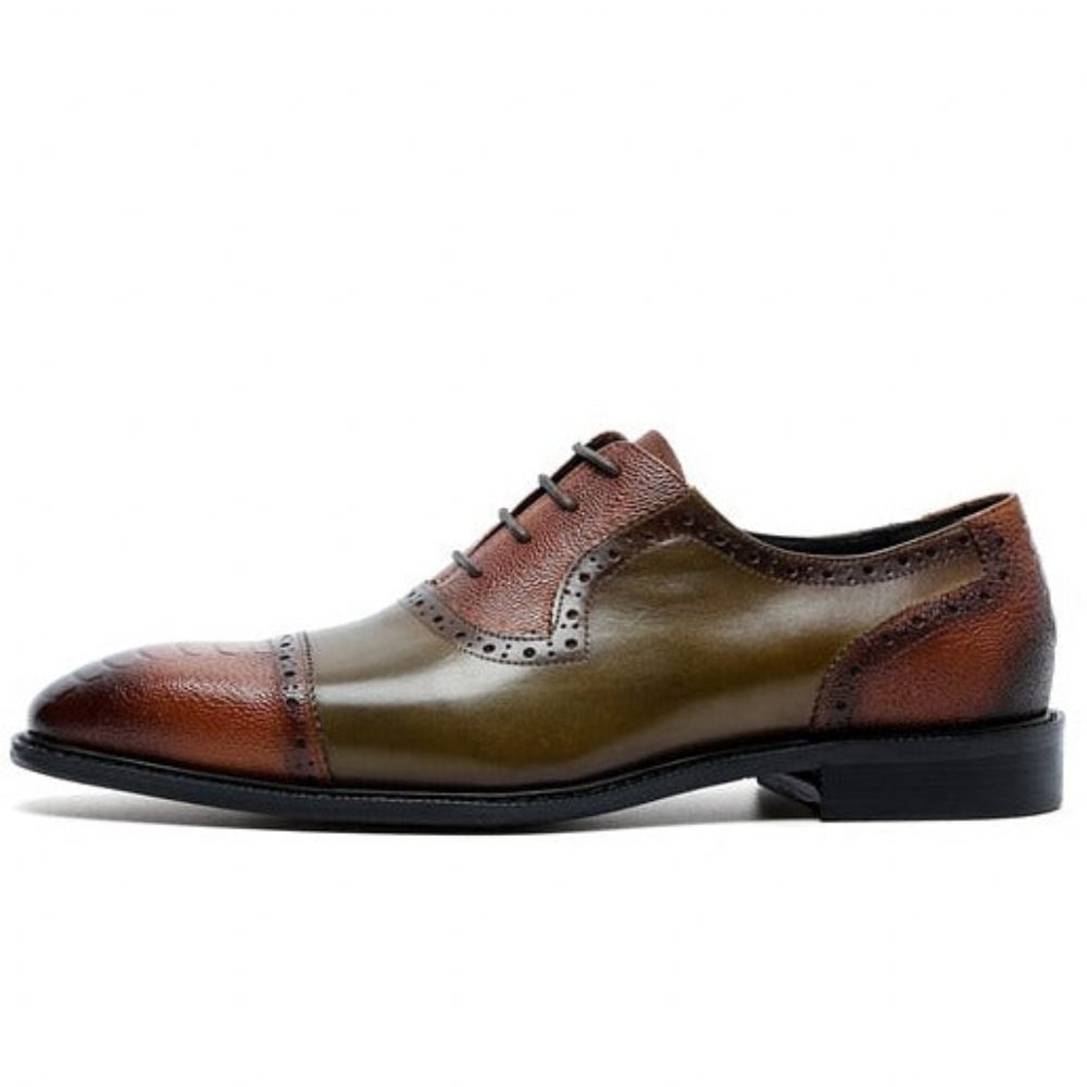 Chaussures Habillées Cuir À Bout Pointu Pour Hommes - Marron