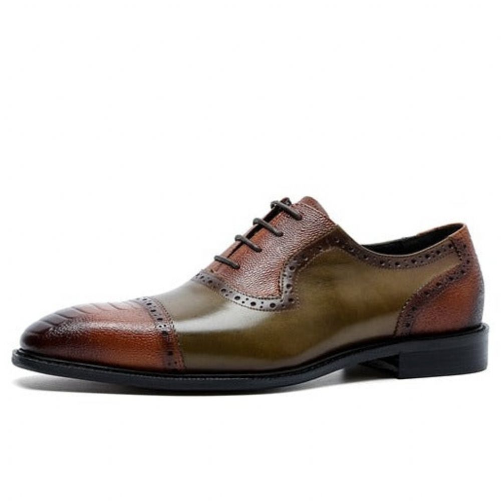 Chaussures Habillées Cuir À Bout Pointu Pour Hommes - Marron