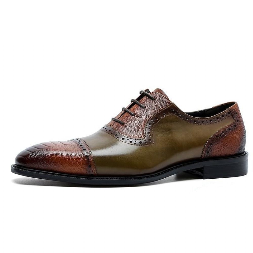 Chaussures Habillées Cuir À Bout Pointu Pour Hommes - Marron