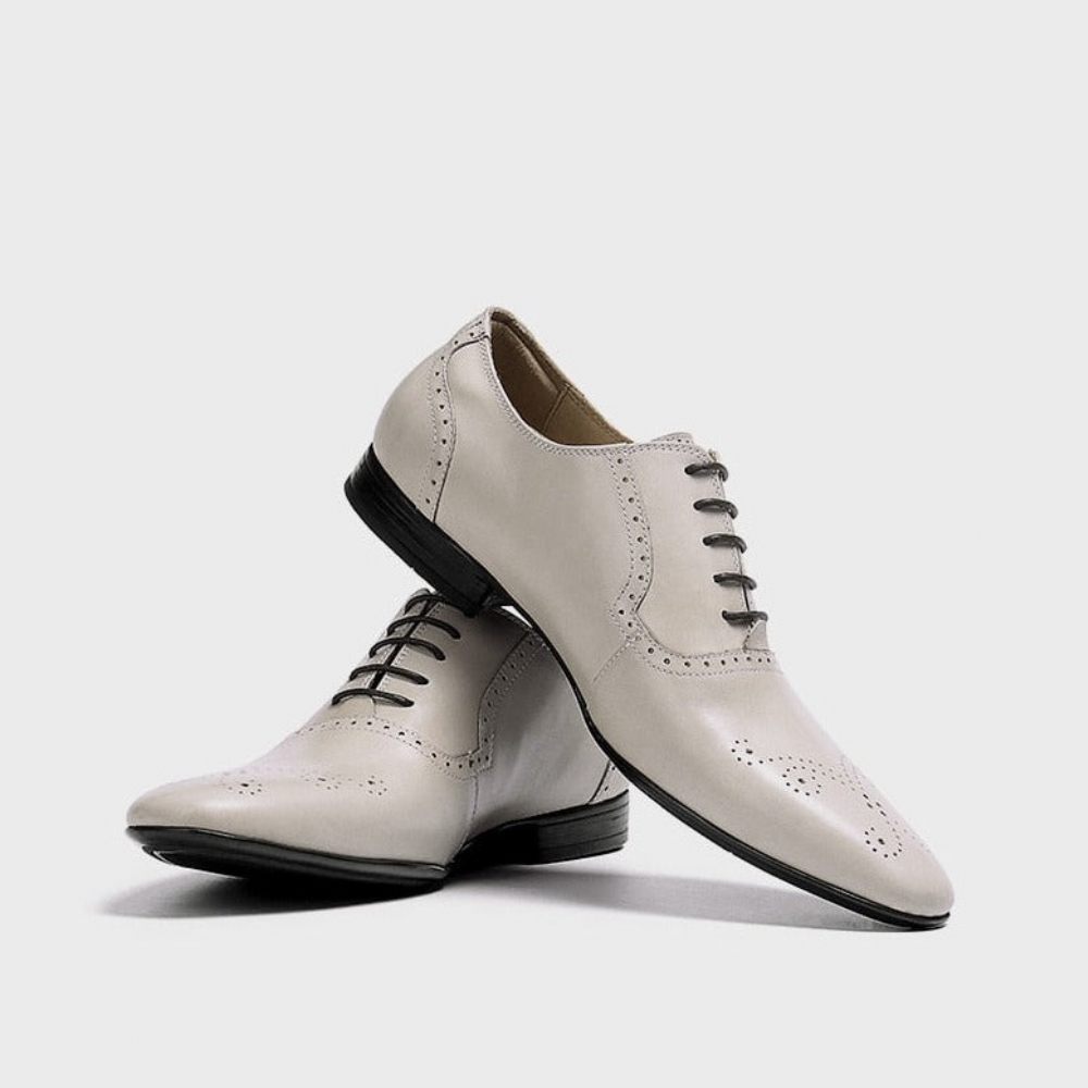 Chaussures Habillées Cuir Pour Hommes - Blanc