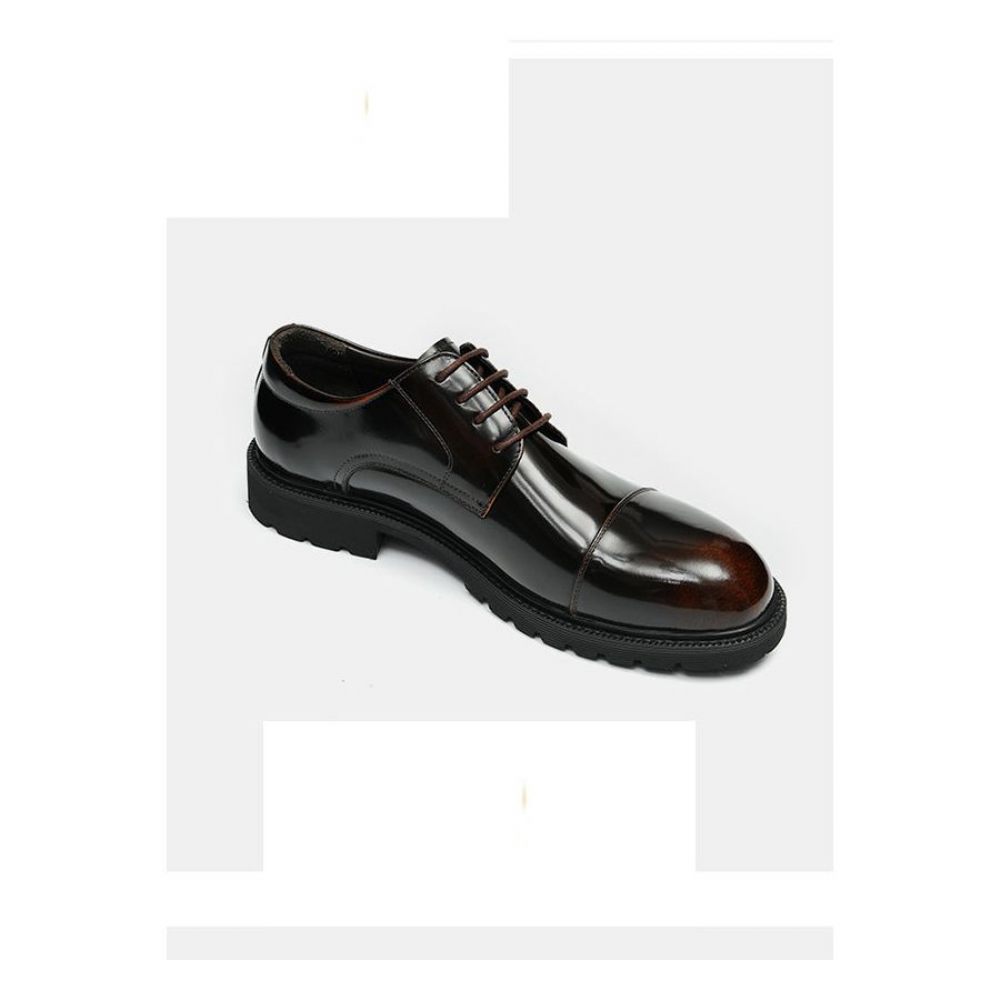 Chaussures Habillées Cuir Luxe Pour Hommes - Café