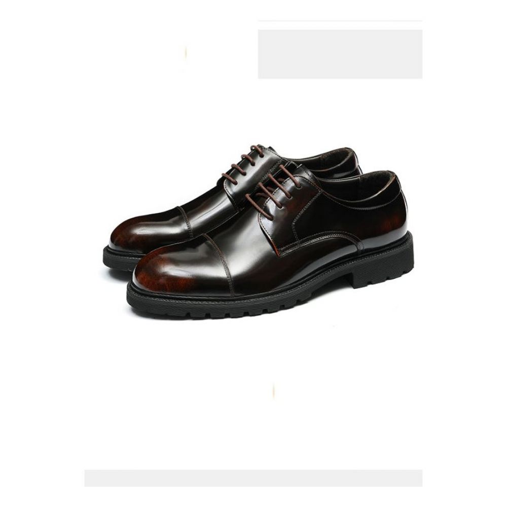 Chaussures Habillées Cuir Luxe Pour Hommes - Café