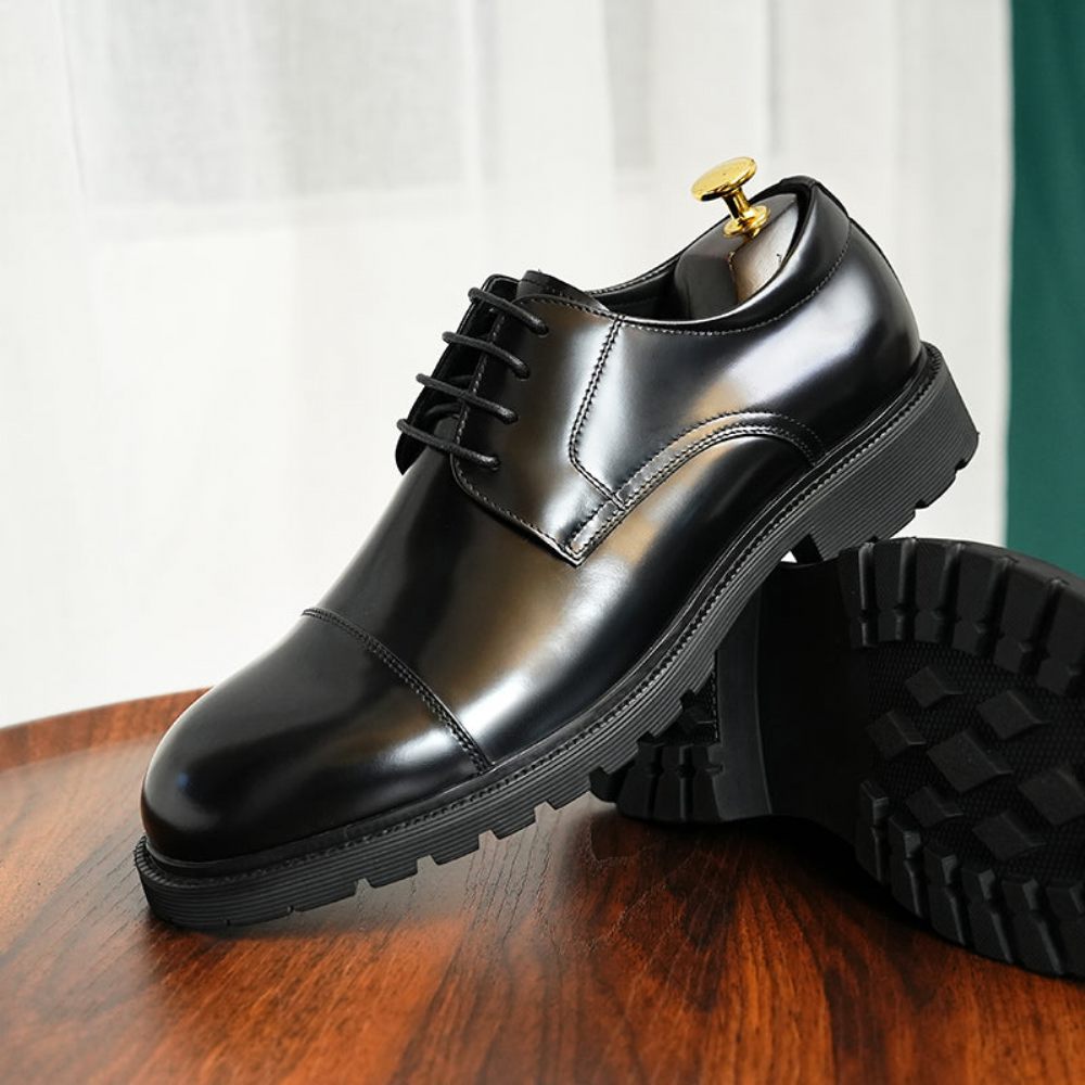 Chaussures Habillées Cuir Luxe Pour Hommes - Noir