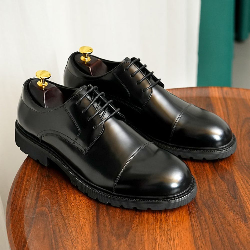 Chaussures Habillées Cuir Luxe Pour Hommes - Noir