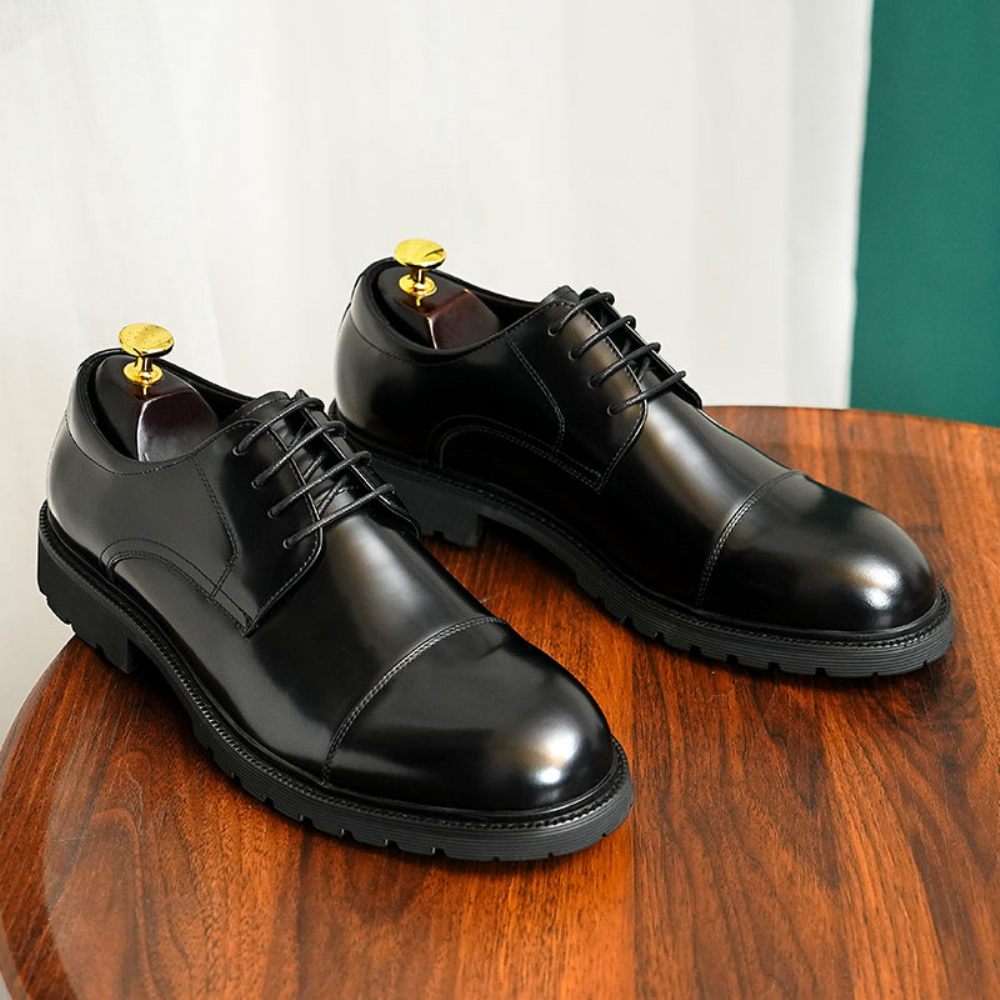 Chaussures Habillées Cuir Luxe Pour Hommes - Noir