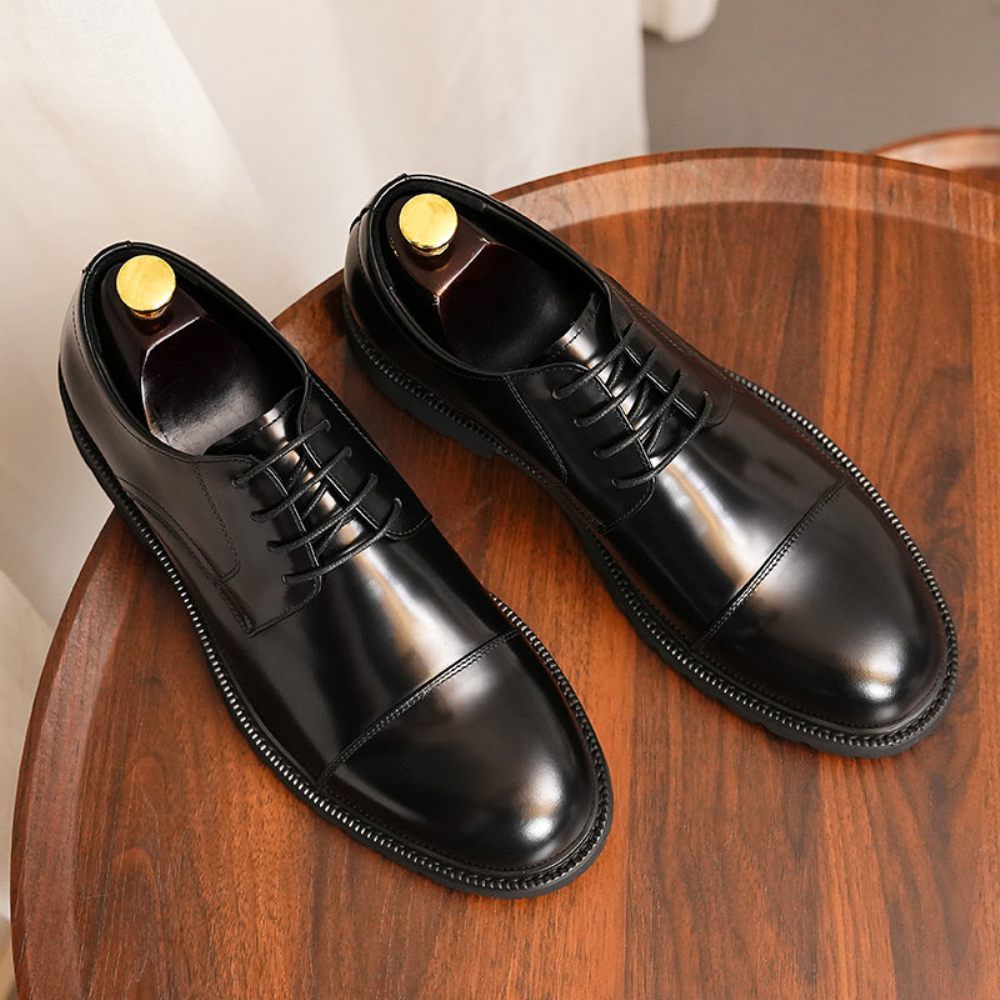 Chaussures Habillées Cuir Luxe Pour Hommes - Noir