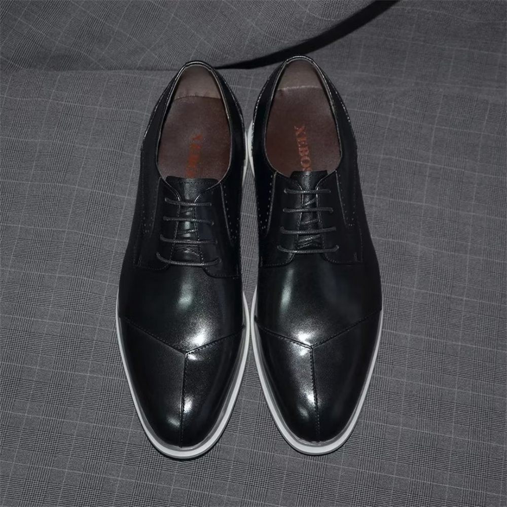 Chaussures Habillées Cuir Luxe Pour Hommes - Noir