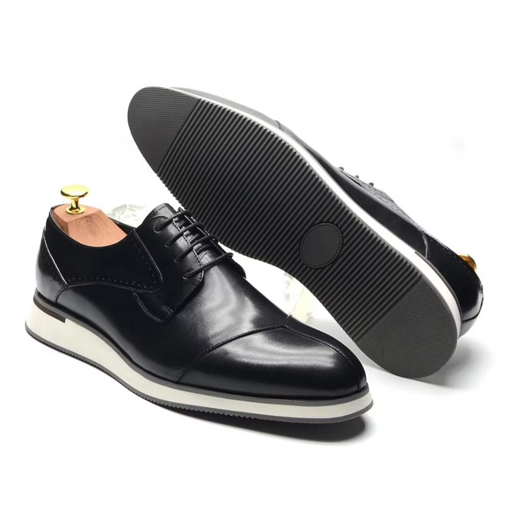 Chaussures Habillées Cuir Luxe Pour Hommes - Noir