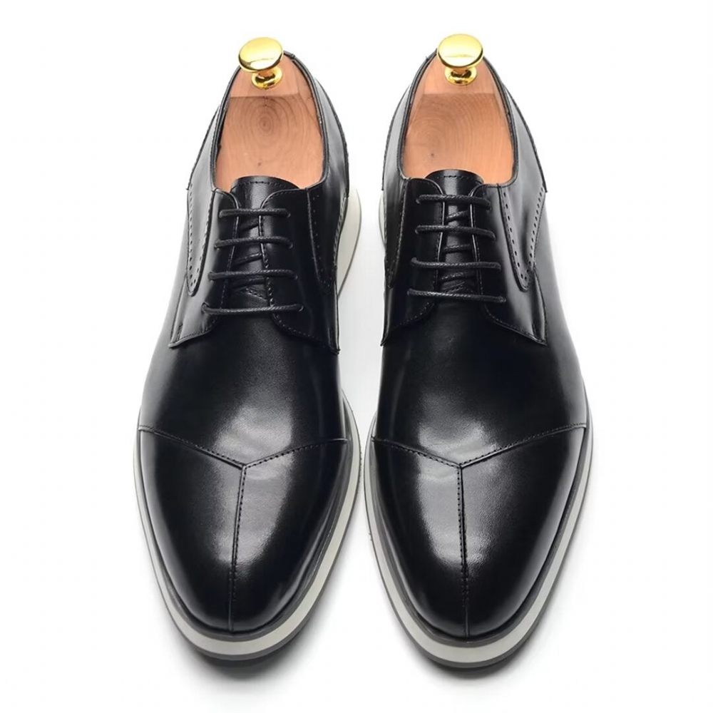 Chaussures Habillées Cuir Luxe Pour Hommes - Noir