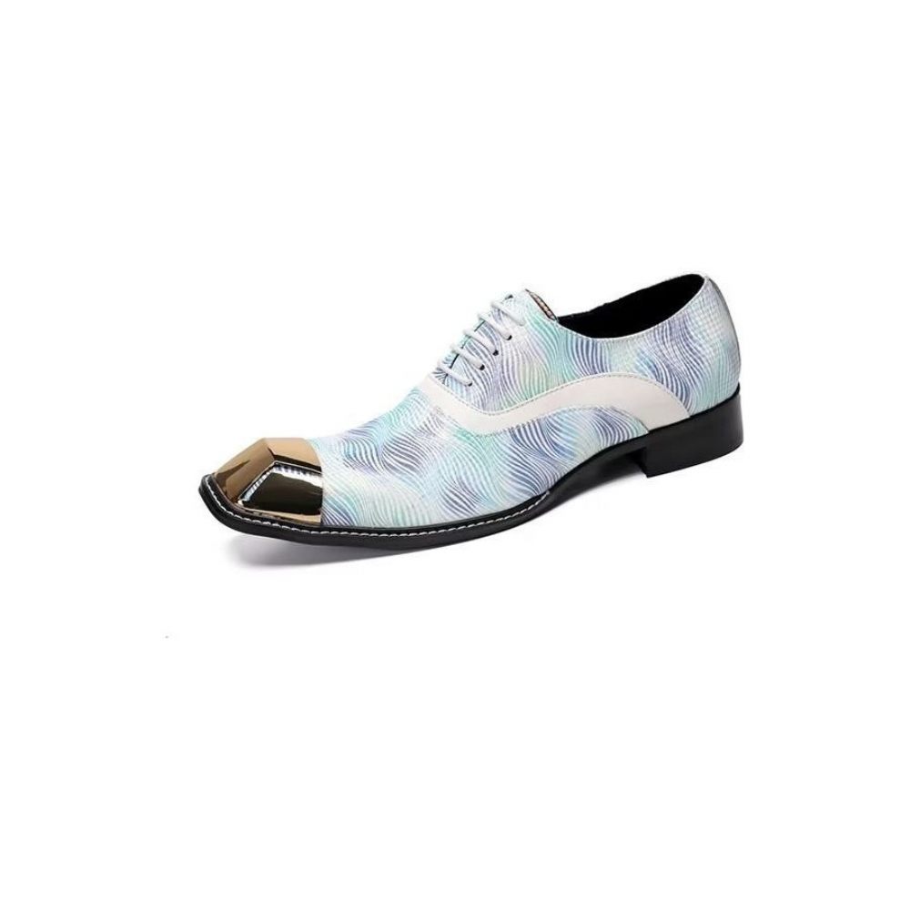 Chaussures Habillées Cuir Vache Pour Hommes - Bleu