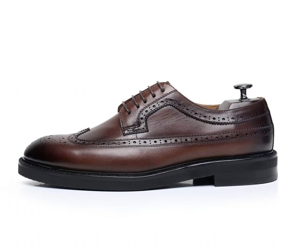 Chaussures Habillées Cuir Vache Pour Hommes - Marron