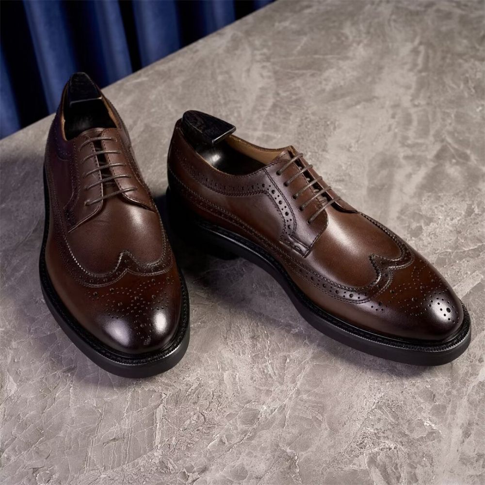 Chaussures Habillées Cuir Vache Pour Hommes - Marron