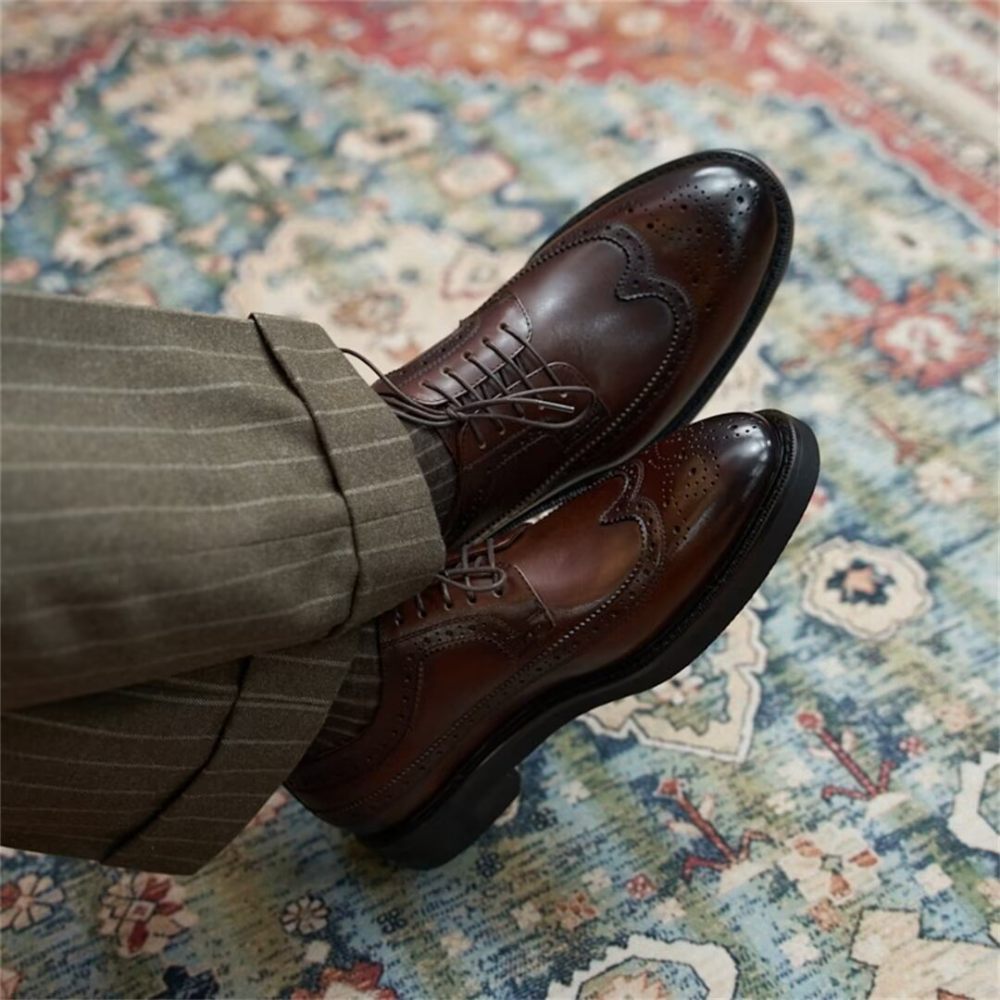 Chaussures Habillées Cuir Vache Pour Hommes - Marron