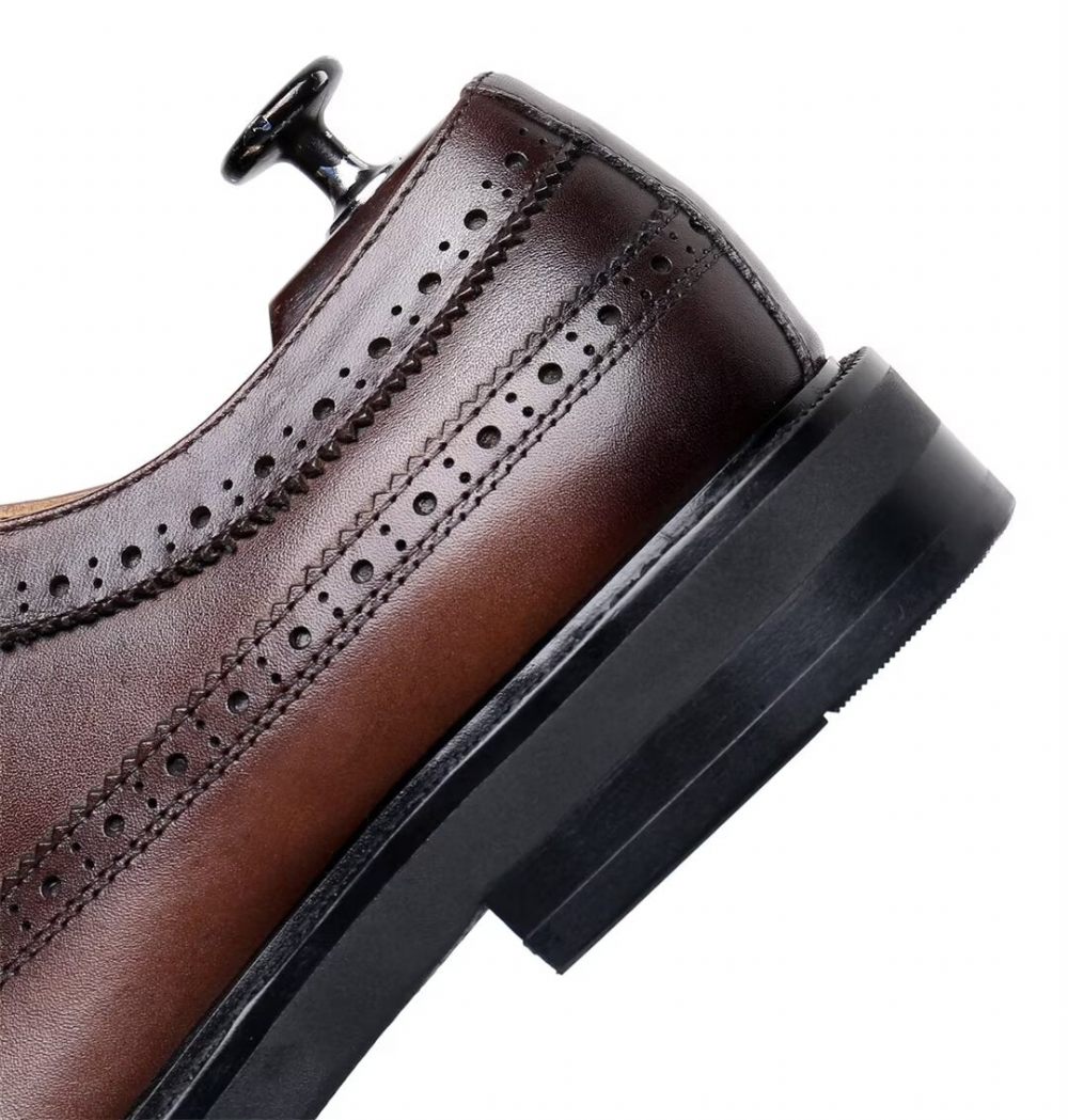 Chaussures Habillées Cuir Vache Pour Hommes - Marron