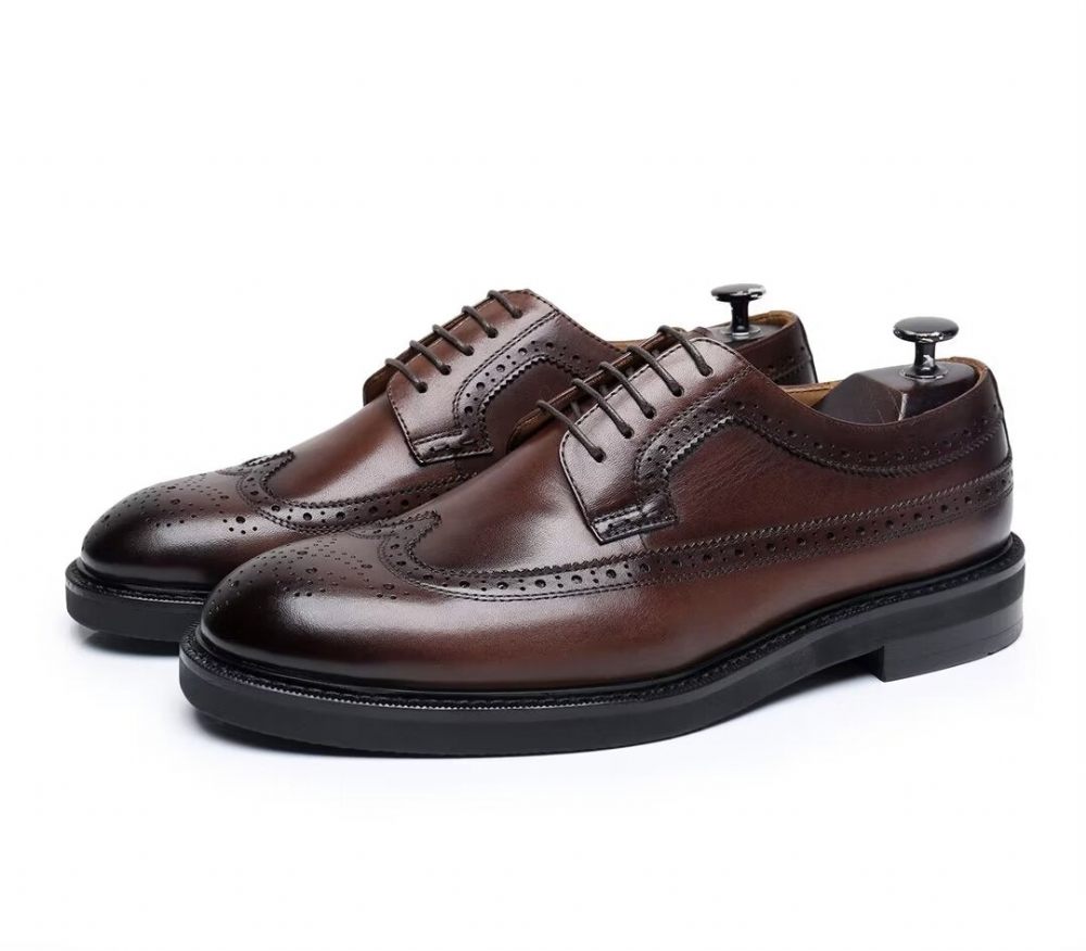 Chaussures Habillées Cuir Vache Pour Hommes - Marron