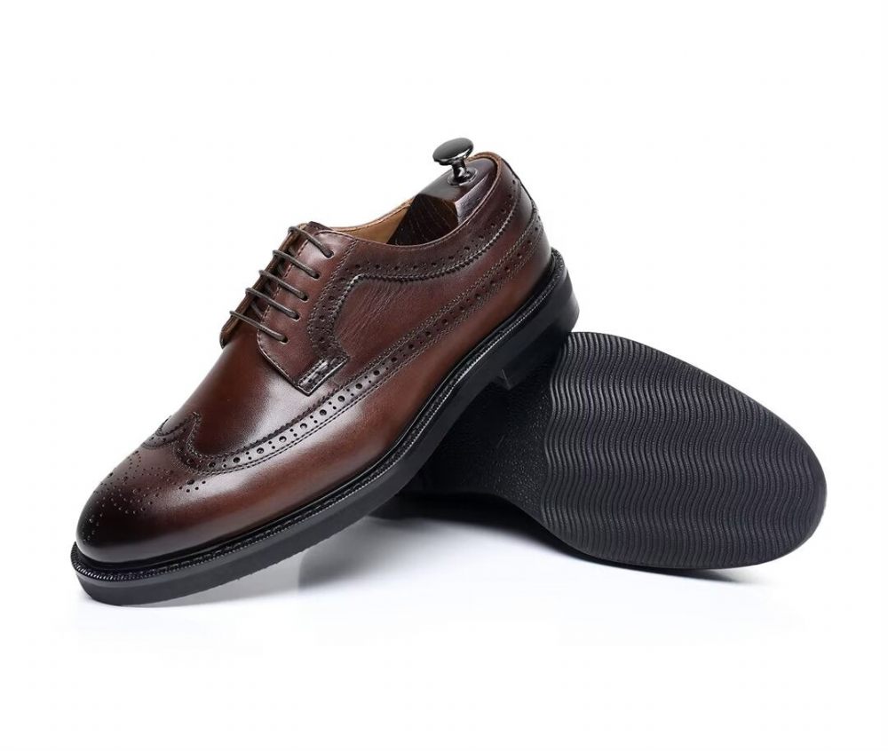 Chaussures Habillées Cuir Vache Pour Hommes - Marron