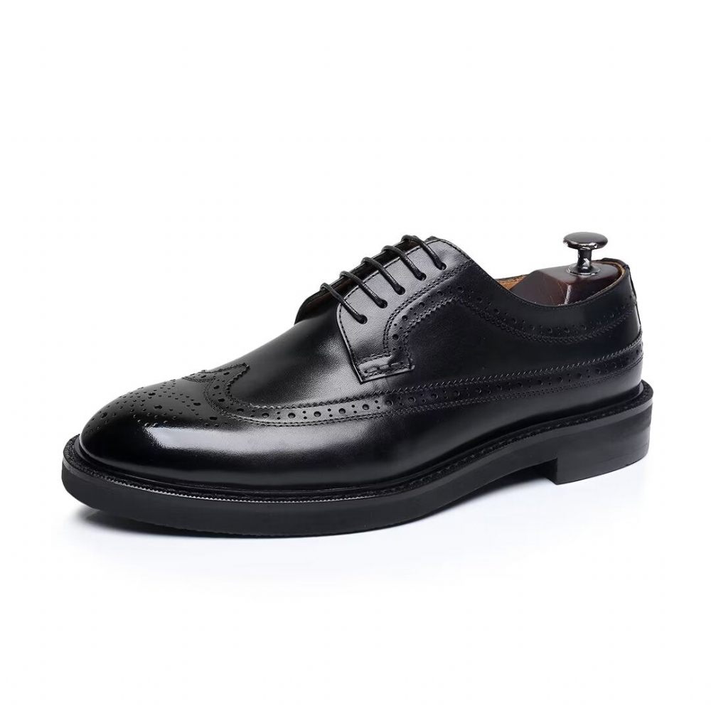 Chaussures Habillées Cuir Vache Pour Hommes - Marron