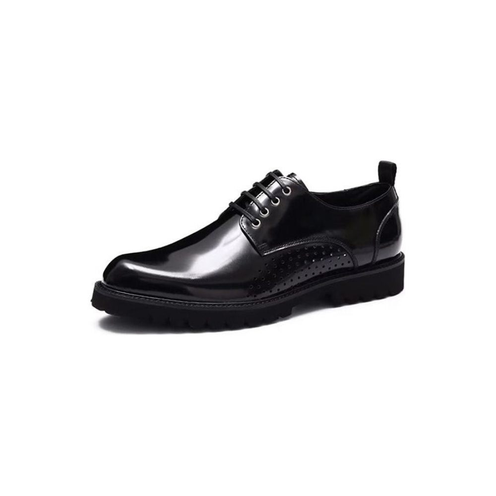 Chaussures Habillées Derby À Bout Rond Pour Hommes